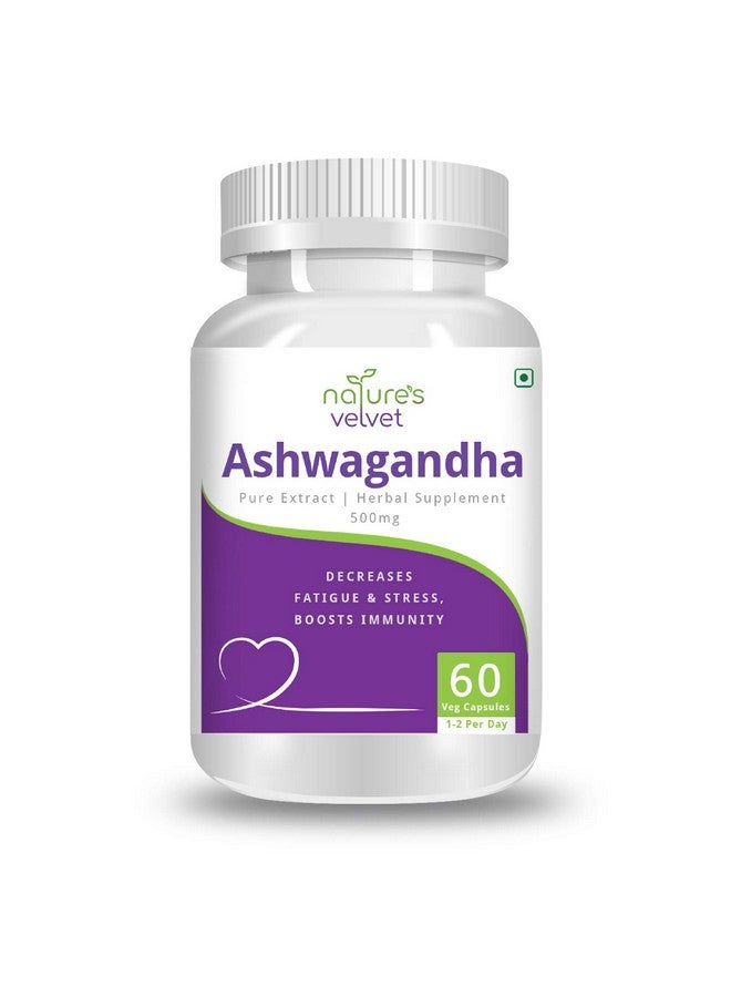 nature's velvet Natures Velvet Ashwagandha Tablets with Immunity Support and Stress Relief 60 Capsules(Pack of 1)  - Image 1