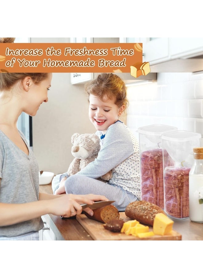 2 Pieces Bread Boxes, Plastic Universal Bread Container With Airtight Lid, Bread Storage Containers, Toast Box Loaf Bread Saver, Fresh Bread Dispenser Bpa Free