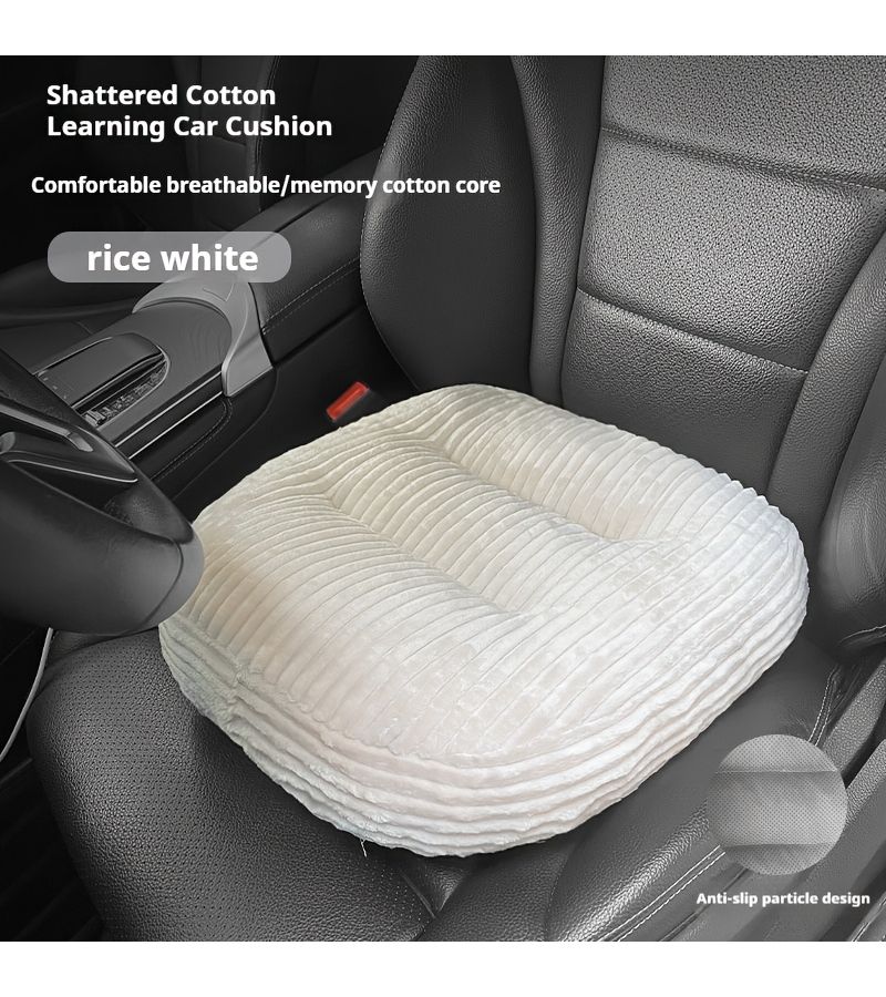 Black Memory Foam Car Seat Cushion Anti Slip Breathable For Long Drives - Image 5