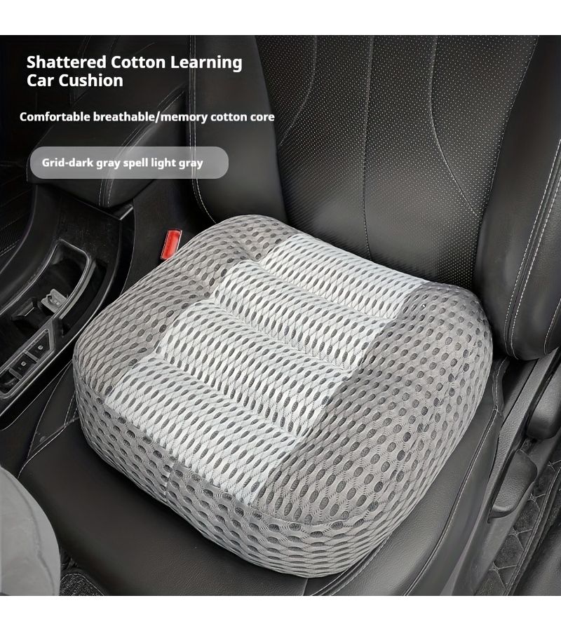 Black Memory Foam Car Seat Cushion Anti Slip Breathable For Long Drives - Image 3