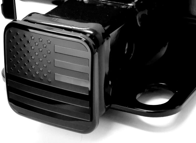 MULL USA Flag Metal Hitch Cover Plug (Fits 2.5" Receiver, Black) - Image 4