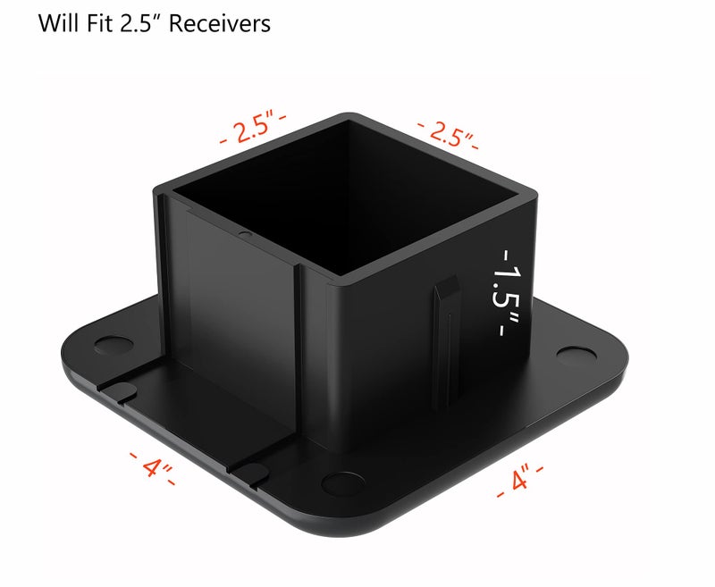 MULL USA Flag Metal Hitch Cover Plug (Fits 2.5" Receiver, Black) - Image 2