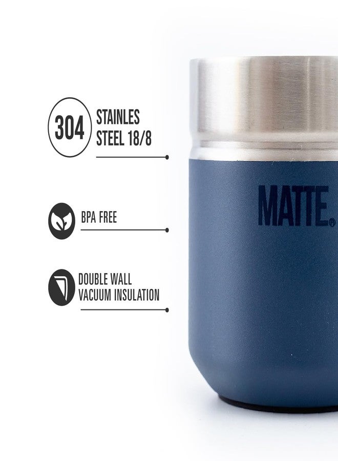 Matte 6.5 oz Yerba Mate Gourd and Bombilla Set - Includes DS Pro Box - BPA Free Yerba Mate Set Kit with Mate Straw, Elegant Design, Non-Slip Base (Blue) - Image 2