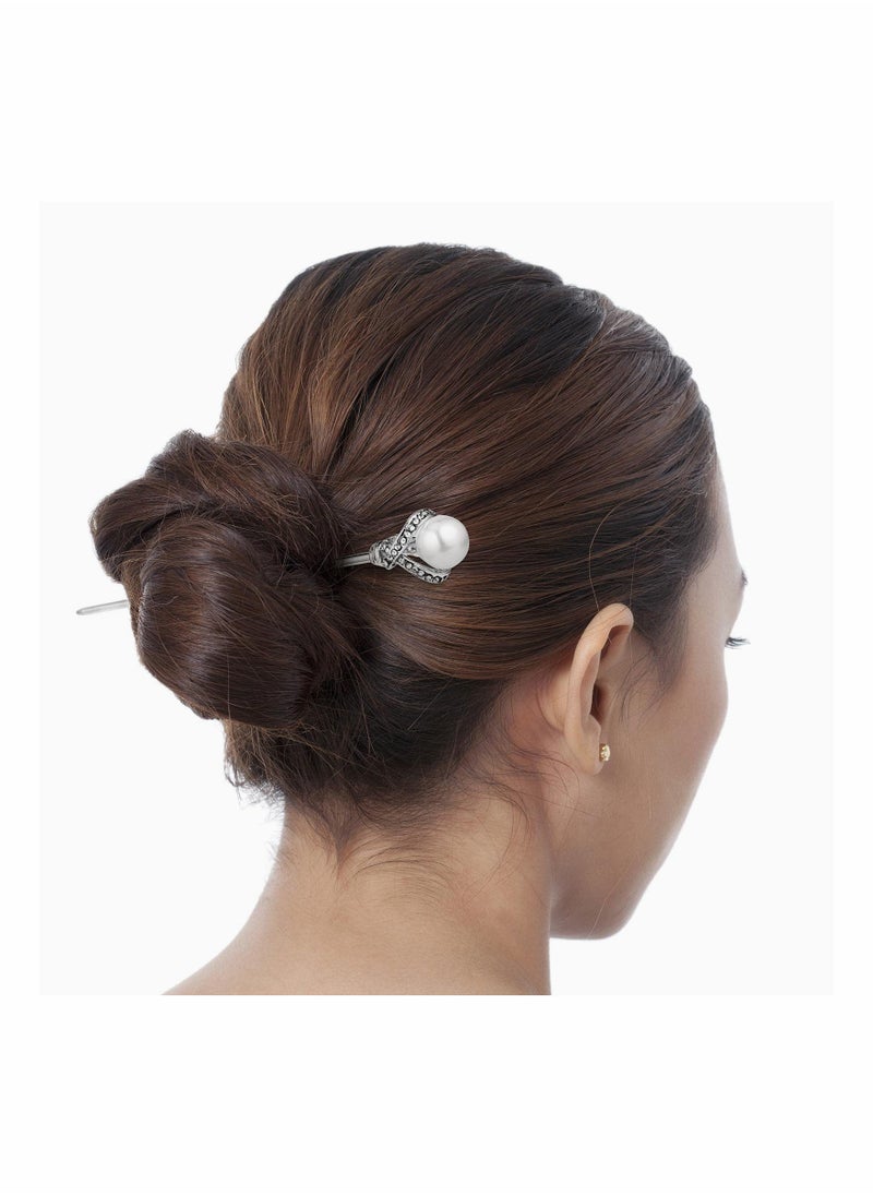 SYOSI - 3 Pieces Chinese Hair Stick Japanese Hairpin Chopsticks for Women Pearl Rhinestone Flower Accessories Vintage Tassel Handmade Jewelry Girls - Image 1