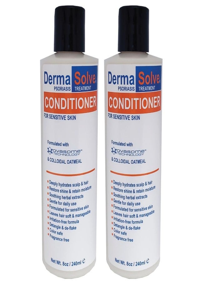 Dermasolve Psoriasis Conditioner - Soothing Anti Dandruff, Seborrheic Dermatitis, Sensitive Skin, Flaky, Itchy, Dry Scalp & Damaged Hair Repair - Pack of 2 - Image 1