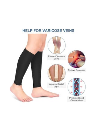 1 Pair Sport Compression Calf Sleeves 20-30mmHg Leg Pressure Sock Running Cycling Leg Warmers Protection Calf Support - view 2
