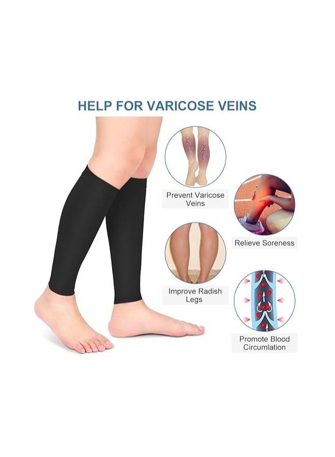 Goolsky 1 Pair Sport Compression Calf Sleeves 20-30mmHg Leg Pressure Sock Running Cycling Leg Warmers Protection Calf Support  - Image 2