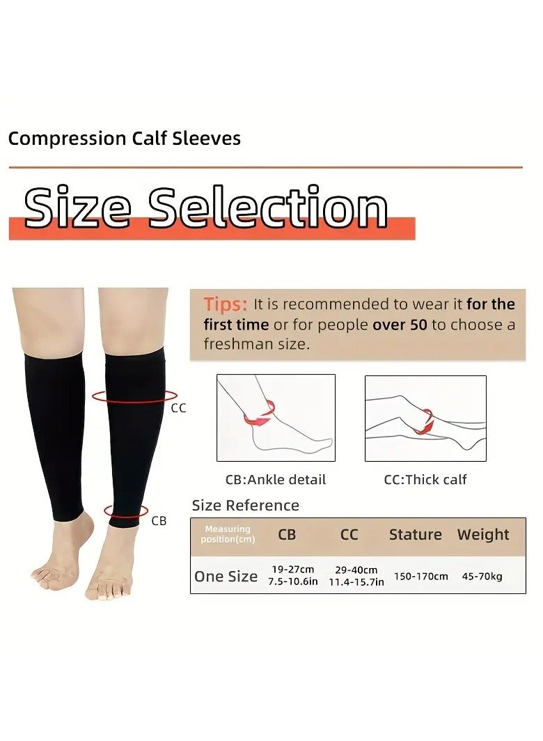 Goolsky 1 Pair Sport Compression Calf Sleeves 20-30mmHg Leg Pressure Sock Running Cycling Leg Warmers Protection Calf Support  - Image 3