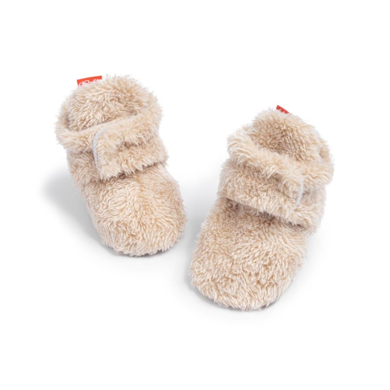 Babelvit Newborn Baby Boy Girl Soft Fleece Booties Stay On Infant Slippers Socks Shoe Non Skid Gripper Toddler First Walkers Winter Ankle Crib Shoes - Image 1