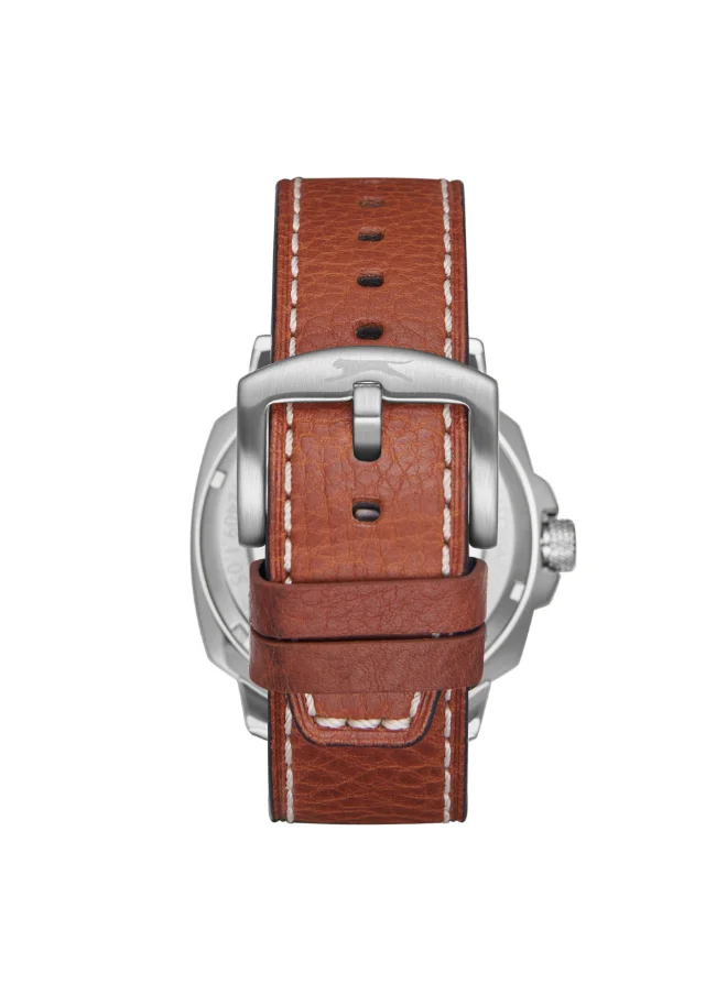 Slazenger Men's Automatic  Display Watch With Brown Leather Strap - SL.9.2409.1.01