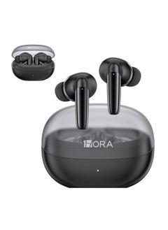 1Hora 1 Hora Earbuds Wireless Bluetooth 5.3 with Charging Case, Waterproof Earphones, Built in Mic Headset, Deep Bass Headphones Compatible with Smart Phone, Laptop, Tablet, AUT207 Black  - Image 1