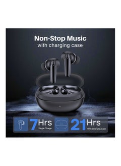 1Hora 1 Hora Earbuds Wireless Bluetooth 5.3 with Charging Case, Waterproof Earphones, Built in Mic Headset, Deep Bass Headphones Compatible with Smart Phone, Laptop, Tablet, AUT207 Black  - Image 2