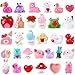 DULEFUN Valentines Day Miniature Figurines Valentines Mini Small Resin Animal Little Tiny Ducks Love Heart Figures for Dollhouse Home Micro Garden Landscape Decoration Craft Valentines Party Favors - Image 2
