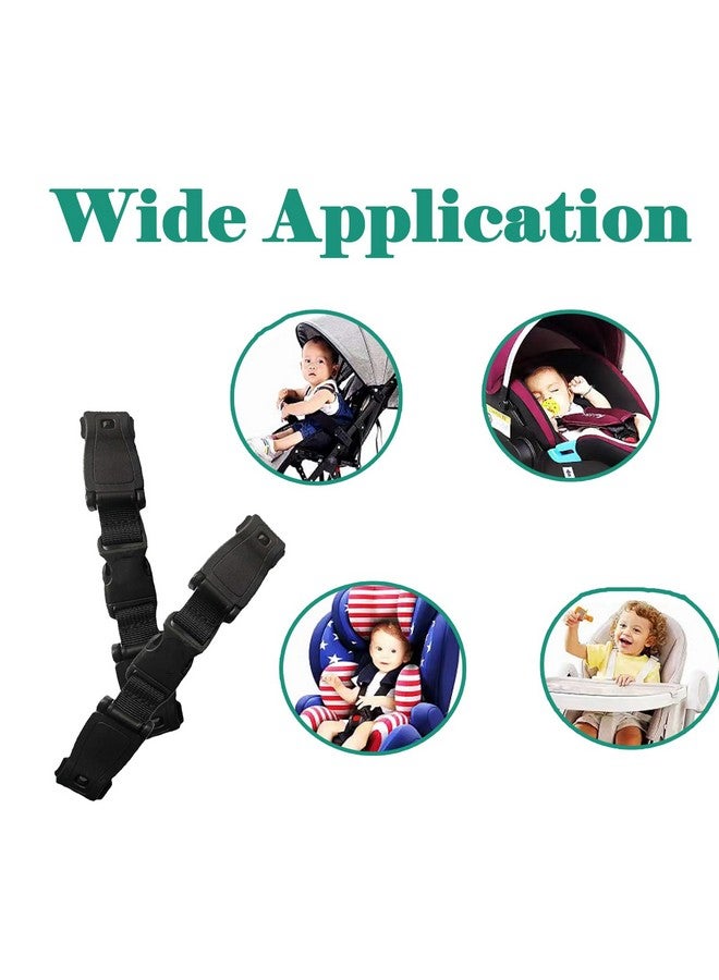 CaoXiong 2 Pcs Child Chest Harness,Anti-Slip Baby Chest Guard,Anti Escape Safety Harness Strap Lock,Compatible with Car Seats,Strollers,High Chairs,Baby Carrier,Schoolbags(Black) - Image 4
