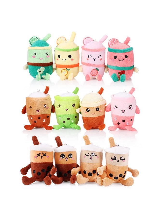 Zhanmai Zhanmai 12 Packs 5 Inch Bubble Tea Plush Pillow Bubble Tea Keychains Bulk Mini Stuffed Animal Birthday Party Favors for Wallet Backpack Purse - Image 1