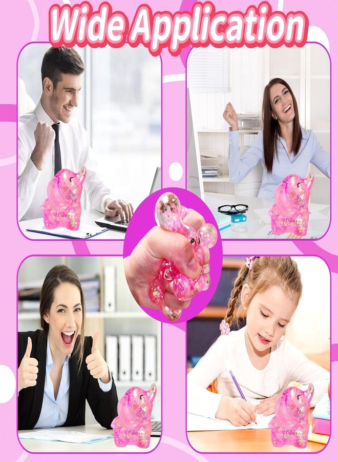 EVDERS 1Pcs Elephant Stress Balls Squishy Toys for Adults Kids, Squishy Elephant Sugar Ball Sensory Toys, Squeeze Squishy Ball Fidget Toys for Anxiety Relief, Slow Rise Squishy Toy for Boys Girls (Pink) - Image 5