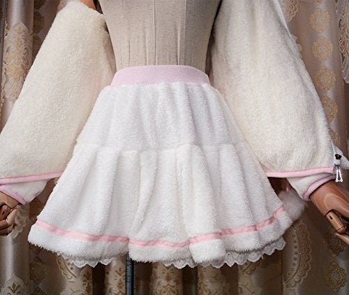 Smiling Angel White Sweet Girls Womens Plush Lolita Skirt Pantskirt - Image 3
