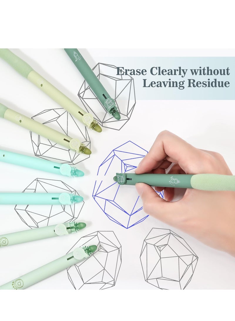 Excefore 8Pcs Retractable Erasable Gel Pens, Blue and Black Ink Pen with Eraser Clear, Smooth Writing Comfortable to Use for Note Taking Marking Planner Crossword Puzzles - Image 5