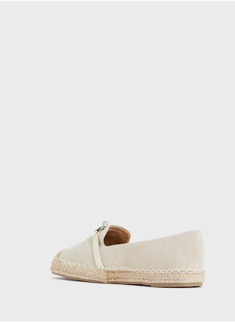 ELLA Canvas Espadrille With Buckle  - Image 2