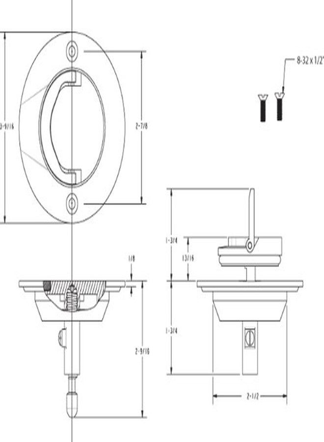ويست براس زخرفة حوض الاستحمام الروماني D3201-26 من Westbrass مع بلاط مربع بقطر خارجي 4-1/4 بوصة، كروم مصقول - Image 2