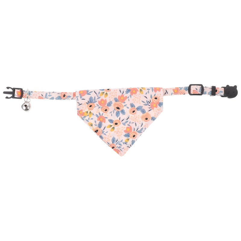 🐾 مريلة مثلثة للقطط وردية مريحة لارتداء مع امتصاص اللعاب 28x1 سم - Image 1