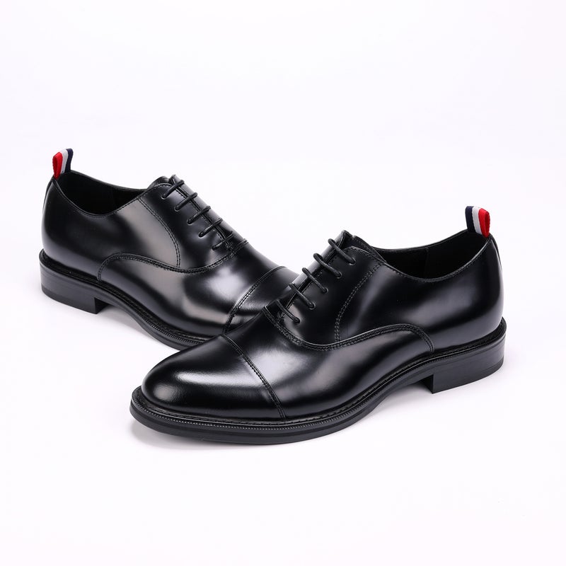 New Men'S Leather Shoes Pure Leather Shoes For Boys Business Dress Shoes For Work Wedding Shoes Round Head - Image 4