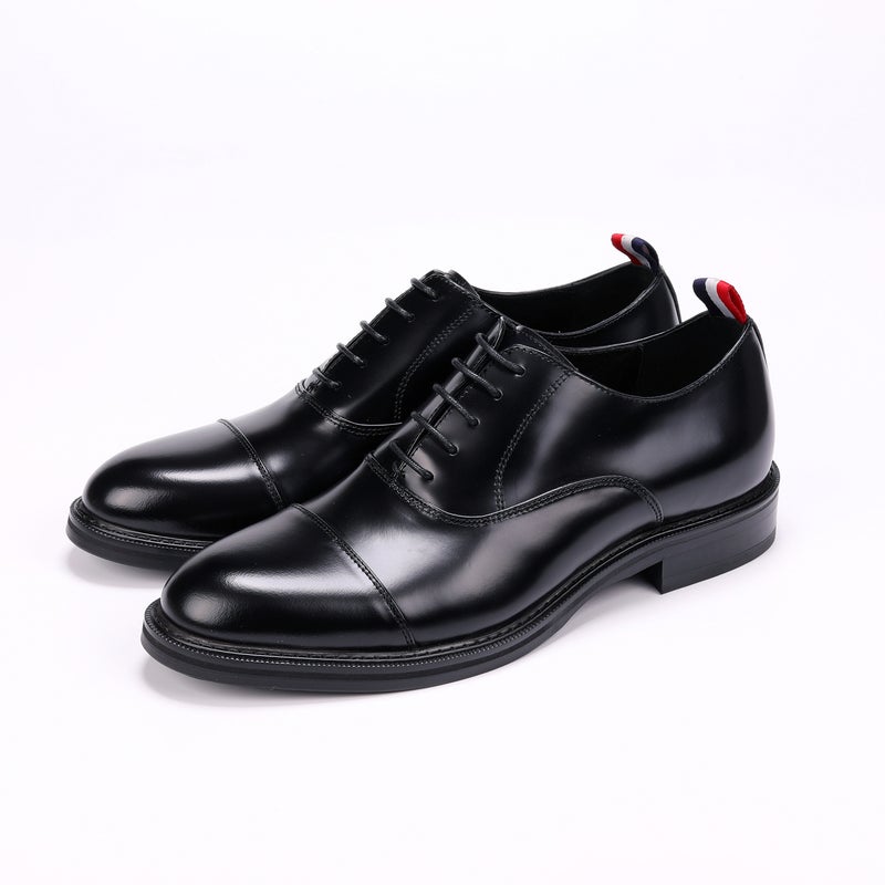 New Men'S Leather Shoes Pure Leather Shoes For Boys Business Dress Shoes For Work Wedding Shoes Round Head - Image 3