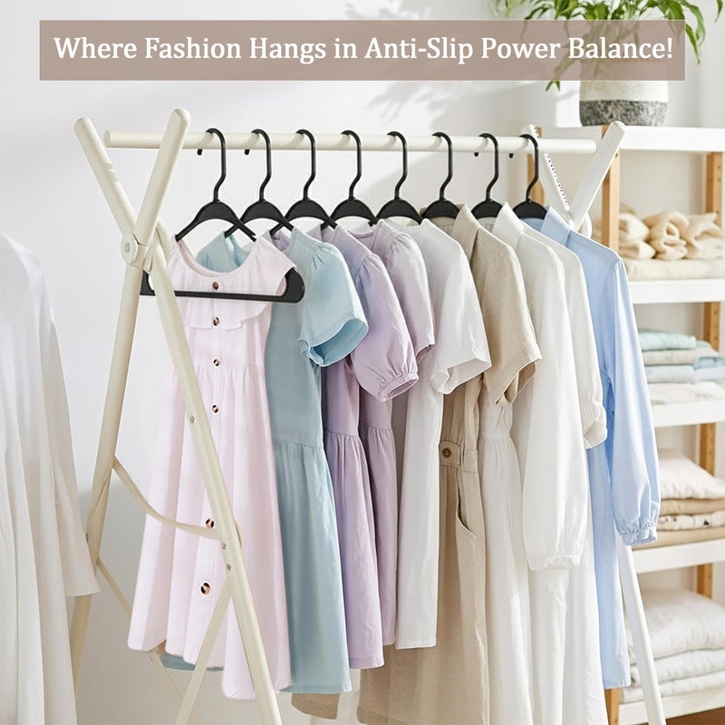 Utopia Home Plastic Hangers 20 Pack - Perfect Space Saving Clothes Hanger - Durable and Strong - Perfect Closet Organizers with Shoulder Grooves (Black) - Image 5