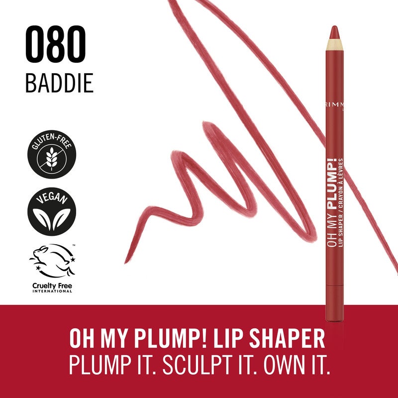 RIMMEL LONDON Rimmel Oh My Plump! Lip Shaper - 080 - Baddie, 1.2g - Image 3