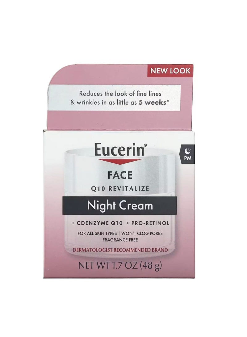 Eucerin Face Q10 Revitalize Night Cream Fragrance Free 48 g - Image 1