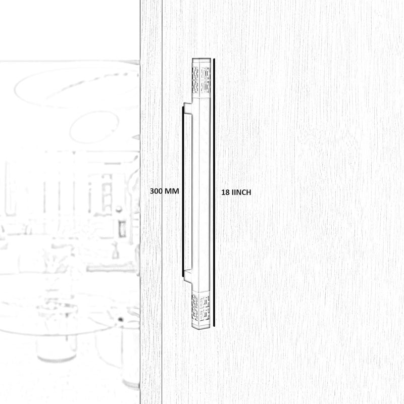 HARMONUS 18 inch Door Handles for Main DoorGlass Door Pull HandleDoor Hardware Stainless Steel Pipe and Brass Base 18 inchesFinish Antic PVD Gold Pack of 1HS1203ANTPVDGOLD300MM - Image 3