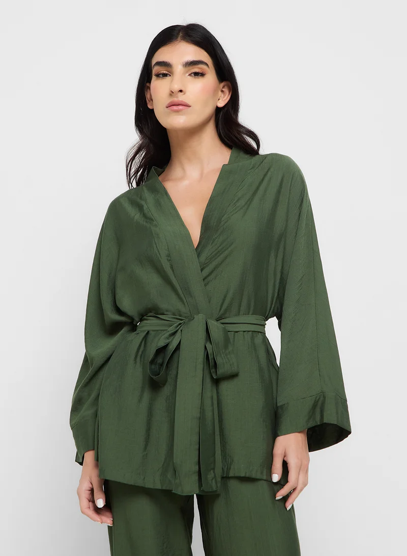 ELLA Wrap Top Pyjama Set