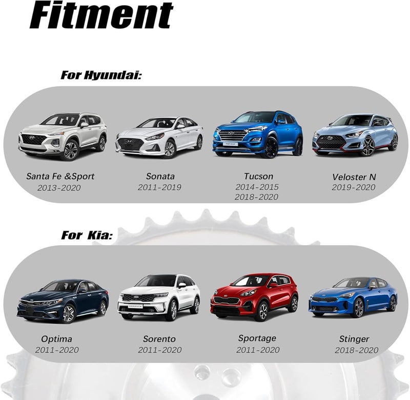 AUCERAMIC CVVT Exhaust Camshaft Sprocket Gear for Hyundai and Kia Vehicles - Image 3