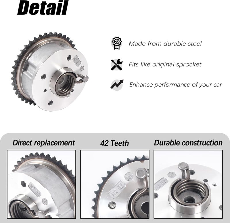 AUCERAMIC CVVT Exhaust Camshaft Sprocket Gear for Hyundai and Kia Vehicles - Image 4