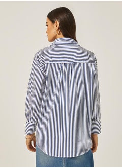 Oversized Striped Collared Shirt - pzsku/Z1597787AAFB7970BC884Z/45/_/1739732074/53dc992d-87b4-4696-b3d1-f09eaefaece4