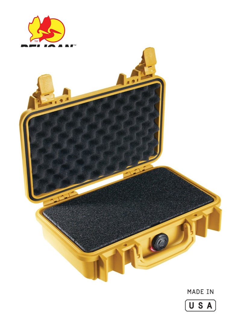 Pelican 1170 Protector Case with Foam, Yellow, IP67 Waterproof Hard Case - Image 1