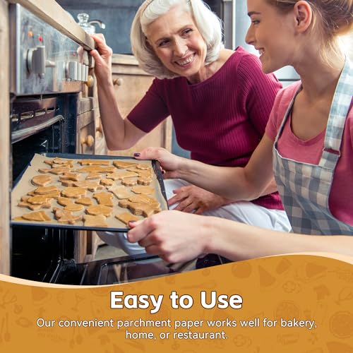 Foyer Nuage 200 Pcs Unbleached Parchment Paper Baking Sheets, 8x12 inch Baking Paper, Precut Non-Stick Parchment Sheets for Baking, Cooking, Grilling, Air Fryer and Steaming, Precut Silicone Baking Paper - Image 4