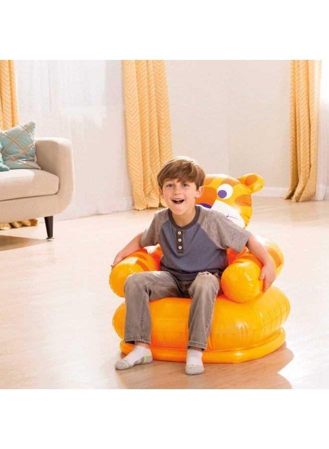 Rich Life Animal Shaped Inflatable Chair for Kids – PVC Tiger Air Sofa | Fun & Comfortable Toddler Chair | Size: 66 x 64 x 71 cm | Easy to Inflate | Pack of 1 - Image 2