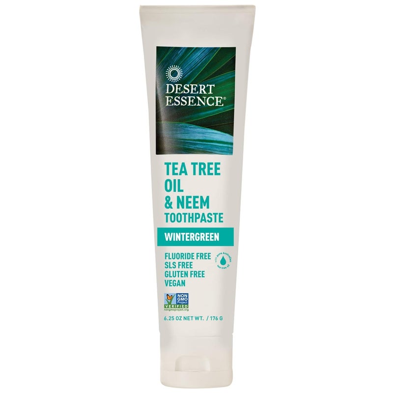Desert Essence Natural Tea Tree Oil and Neem Toothpaste 176g 625 OZ - Image 1
