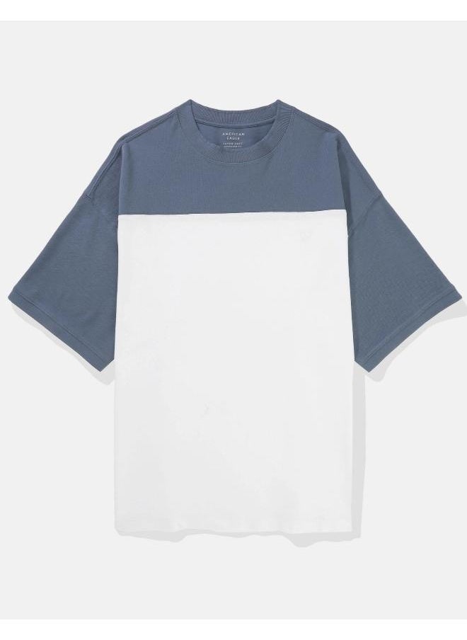 American Eagle Colorblock Pique Crew Neck T-Shirt  - Image 3