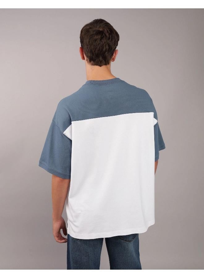 American Eagle Colorblock Pique Crew Neck T-Shirt  - Image 4