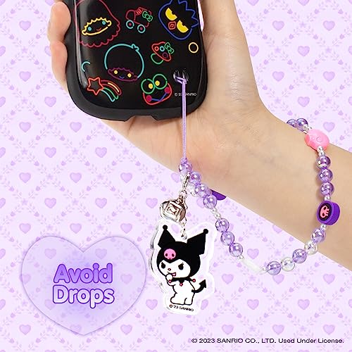 iFace Hello Kitty and Friends Beaded Wristlet Universal Phone Charm Strap - Cute Wrist Chain Lanyard Aesthetic Decor Strap for Cell Phone Camera Keys AirPods Keychains – Kuromi - Image 4