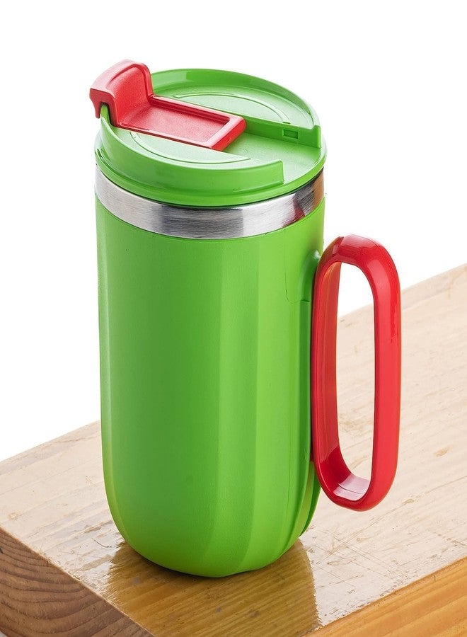 Sarjak 400ml Wall Inner Stainless Steel Panda Mug for Kids with Soft Silicone Straw and Handle, Pack of 1, (Multi Color) (Panda Ship Mug - Maruti) - Image 4