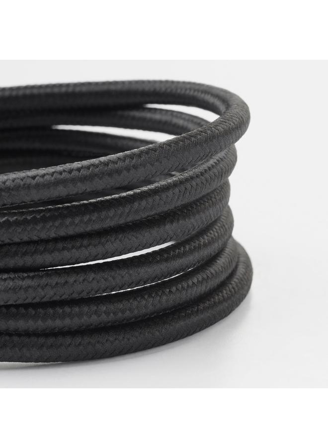 زبون مصباح معلق مع لمبة إضاءة، نسيج أسود/مخطط أسطواني - Image 3