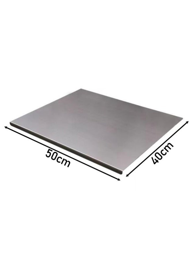 MAIDI Stainless Steel Cutting Board with Lip, Large 304 Cutting Boards for Kitchen, Non-Slip Chopping Board for Countertop, Cutting Board for Meat Fruits Vegetables Bread Kneading - Image 2