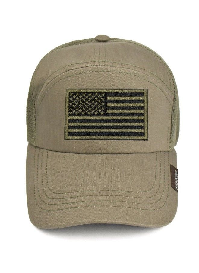 U-LIAN - 2 Pcs Usa Flag Patch Tactical Morale Patch Embroidered American Flag Patch Hook Loop Fastener Backing Emblem Army Green - Image 1