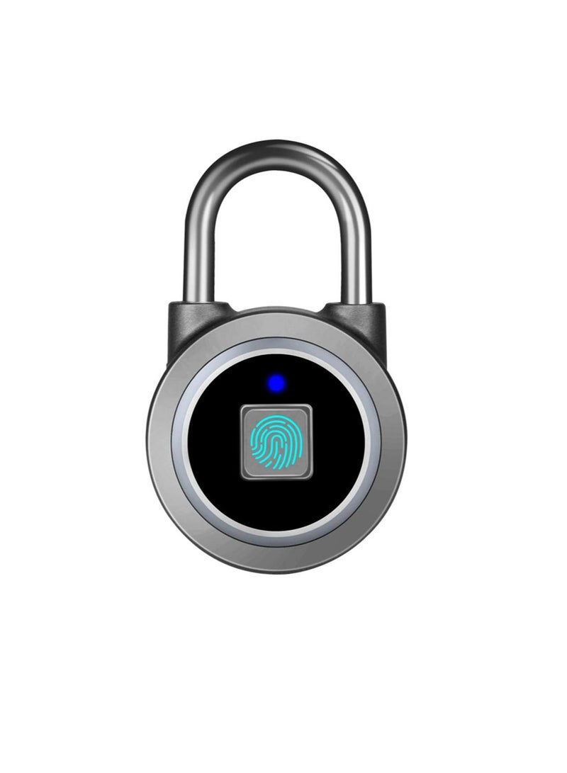 Fingerprint Padlock, Bluetooth Lock, Mobile APP, Smart Padlock with Keyless Biometric, Water Resistant, Suitable for Gym, Sports, Bike, School, Locker and Storage - Image 1