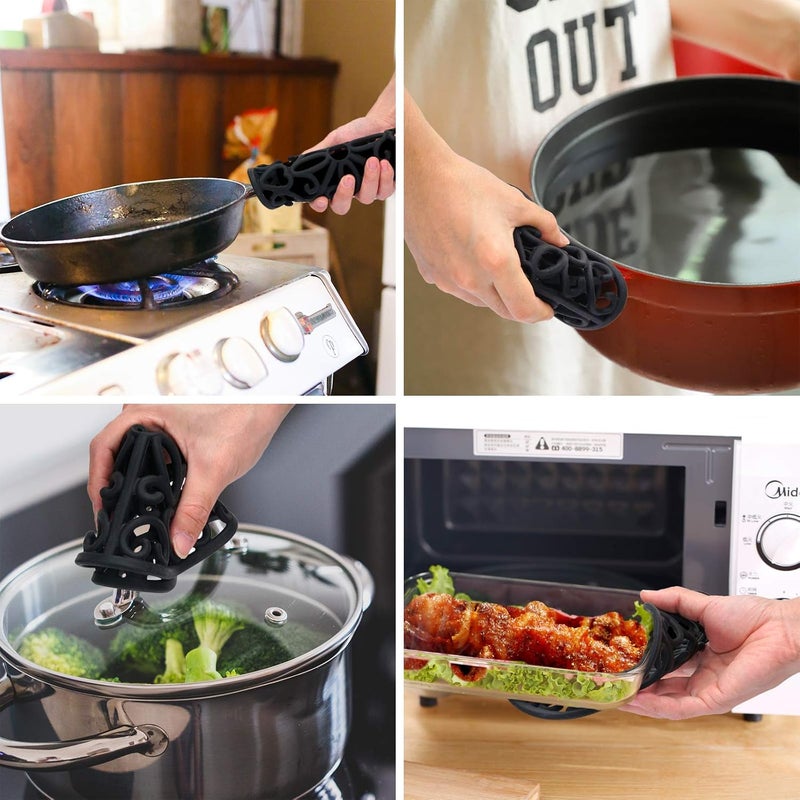 CHEFBEE 3PCS Silicone Trivet Mat - Flexible Non-Slip Heat Resistant Modern Kitchen Teapot Trivets Set for Hot Dishes, Table, Countertop - Image 5