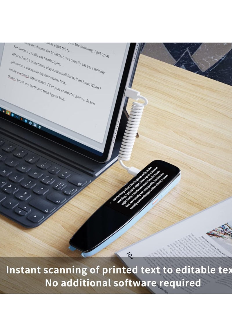 ELTRAZONE - Upgraded Scan Reader Pen, 16GB Dictionary Scanner Translator Scanning Pen, 112 Language OCR Digital Reader Pen Voice Translator Device, Text&Phonetic Multilingual Translation (3Pro)(SE) - Image 1