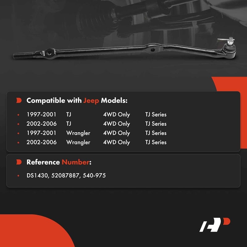 A-Premium Front Right Steering Drag Link for Jeep TJ Series - Image 2